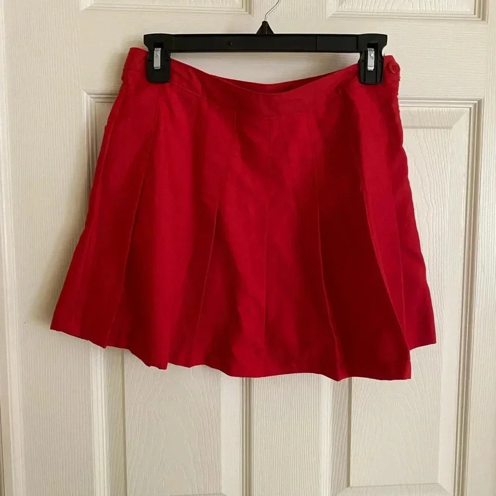 Rue21 red pleated skirt medium NWT